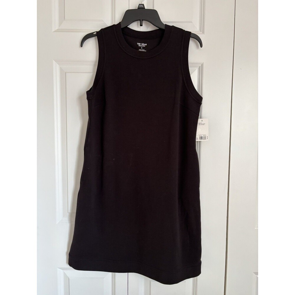 TEK GEAR ULTRACOMFORT SIZE SMALL TANK DRESS BLACK SLEEVELESS PULLON SEASONLESS
